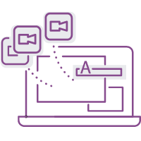 Laptop broadcasting pictogram