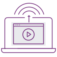 Broadcasting around the globe pictogram