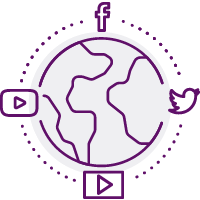 Social broadcasting pictogram